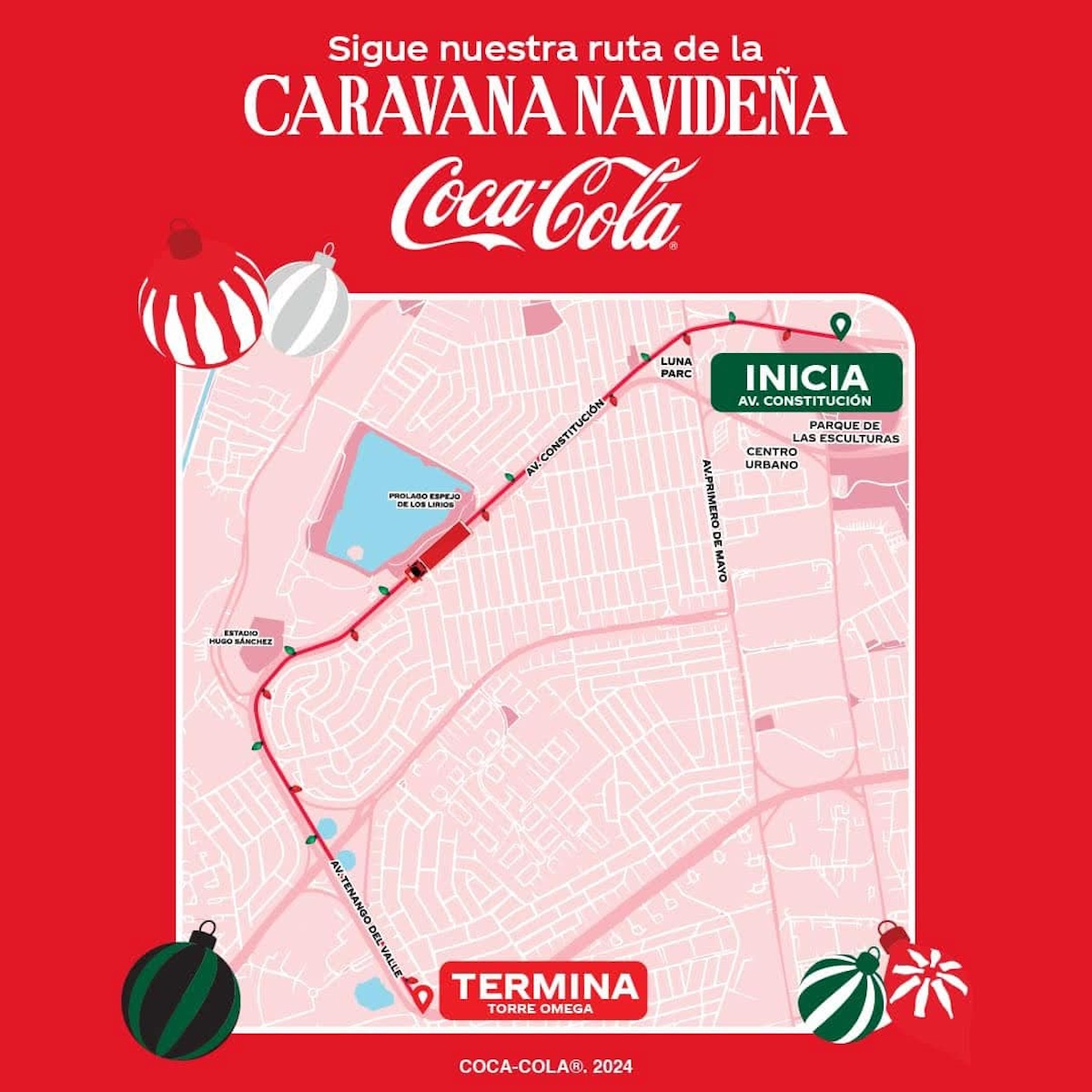 Caravana Coca Cola 2024 Cuautitlán Izcalli horario ruta calles