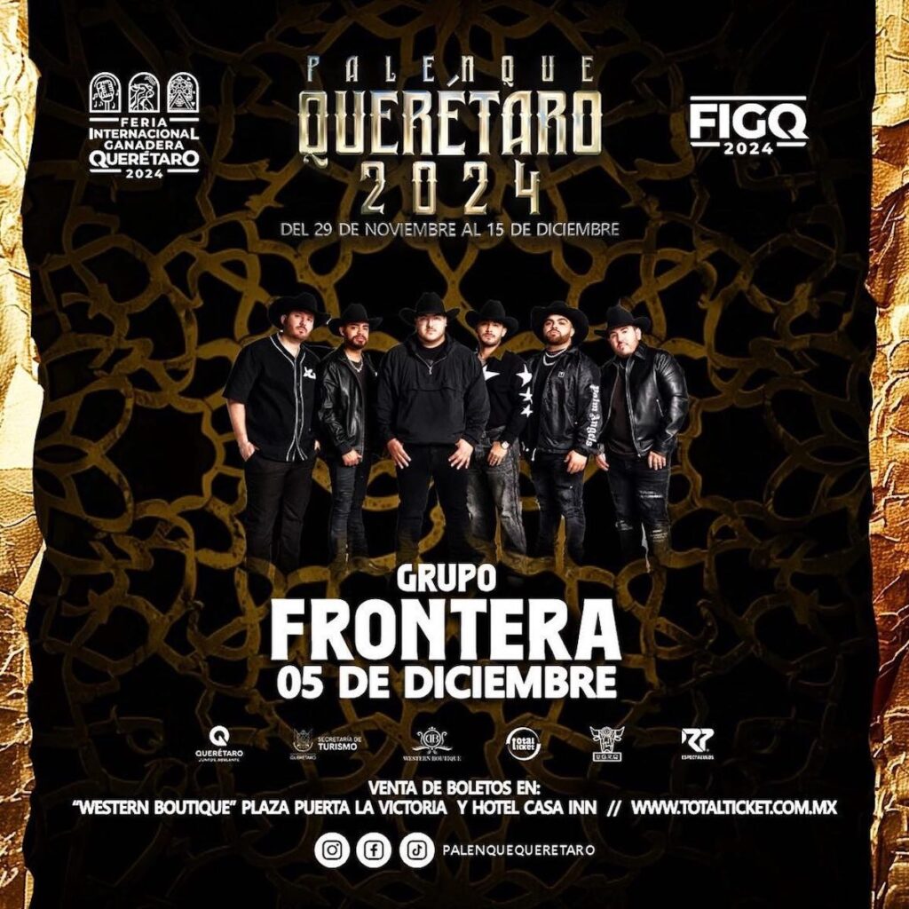 foto para nota de grupo frontera en la feria de querétaro 2024  