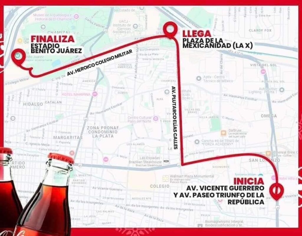 foto para nota de la ruta de la Caravana Coca-Cola 2024 Ciudad Juárez