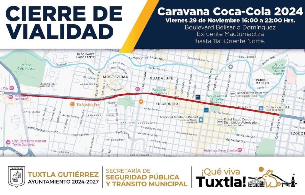 foto para nota de la Caravana Coca-Cola 2024 Tuxtla Gutiérrez, Chiapas