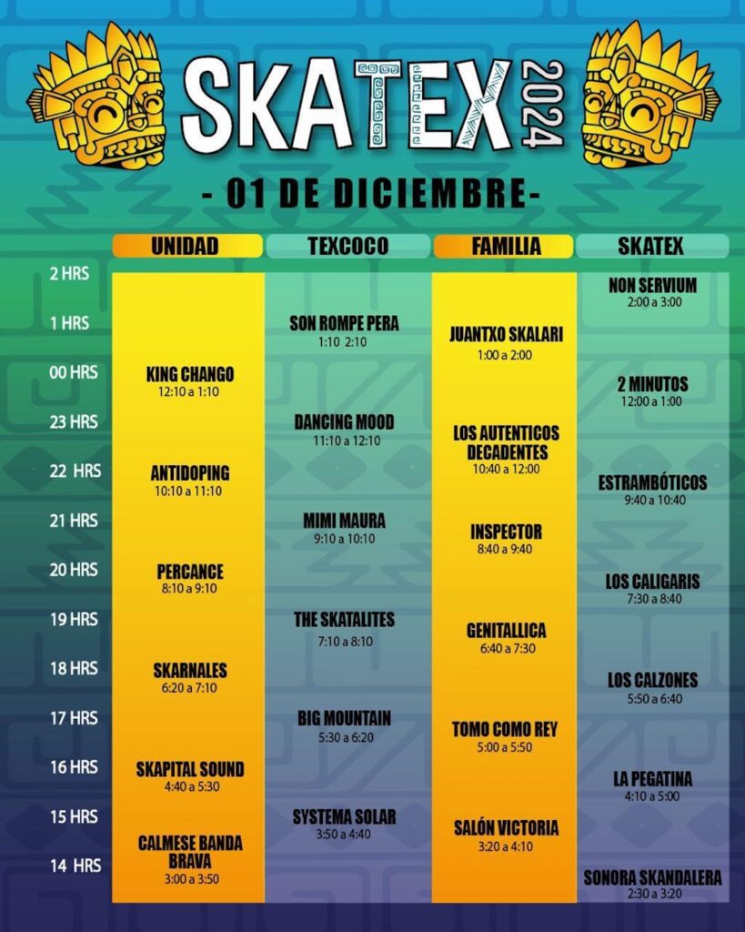 foto para nota de los horarios del Skatex 2024