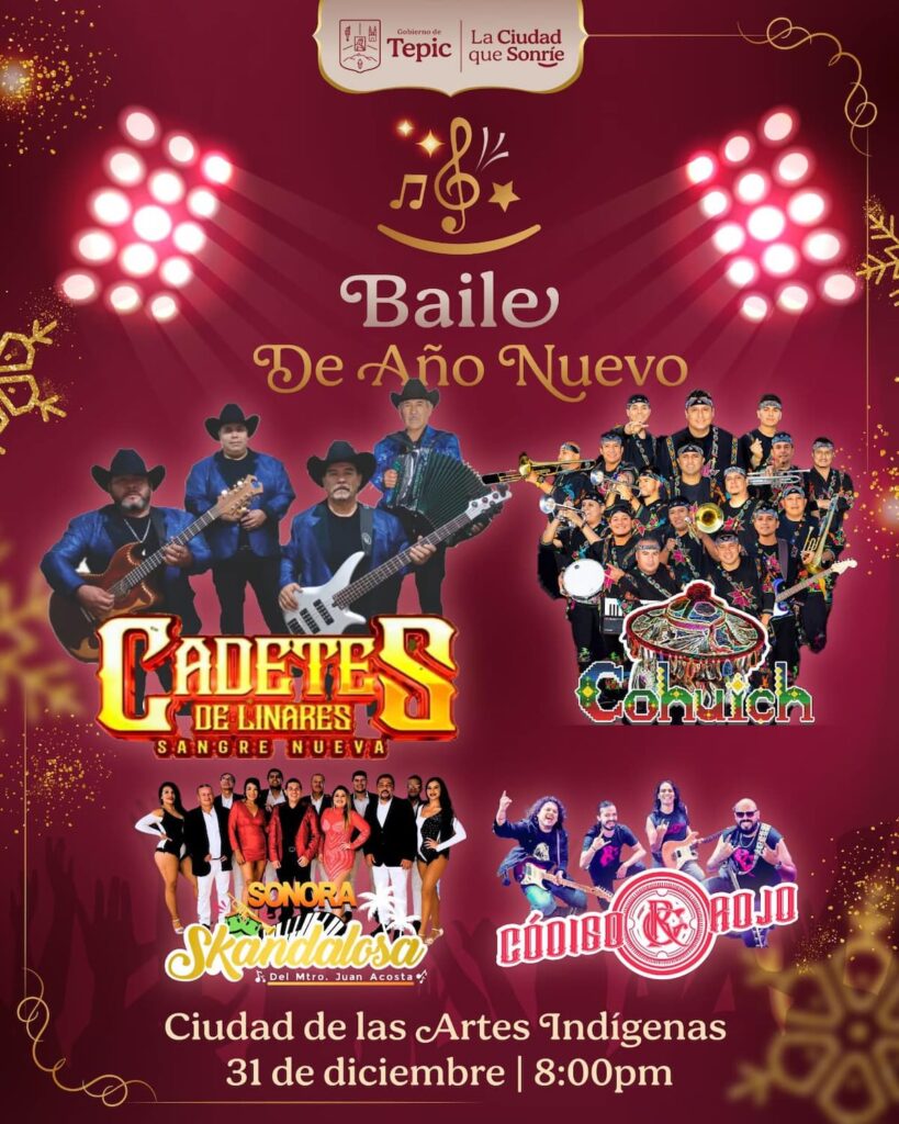 31 de diciembre en Tepic: concierto horario y calles cerradas por Año Nuevo