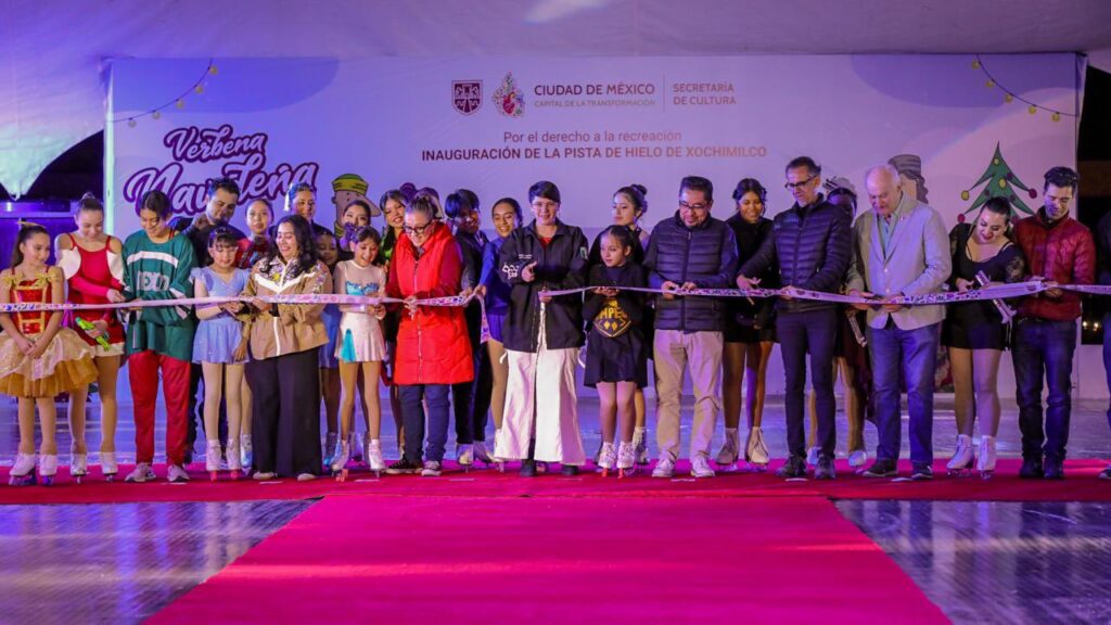 Foto de la inauguración para nota sobre Pista de hielo GRATIS en Coyoacán: ubicación, horario y todos los detalles