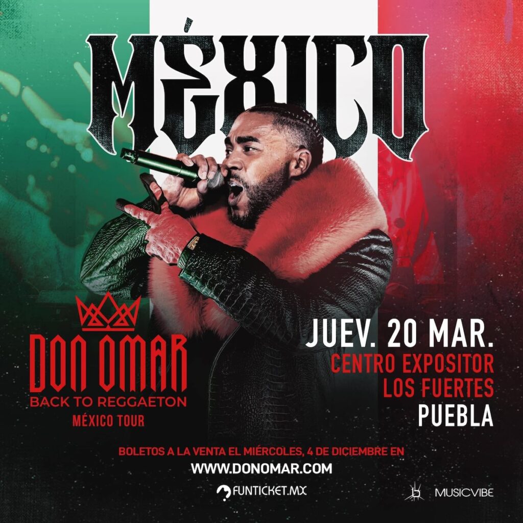 foto para nota de los boletos para Don Omar en Puebla, 2025 y los precios Funticket