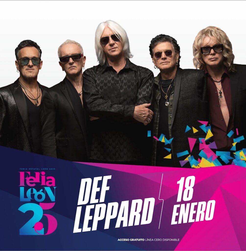 foto para nota del precio de los boletos para Def Leppard Feria de León 2025