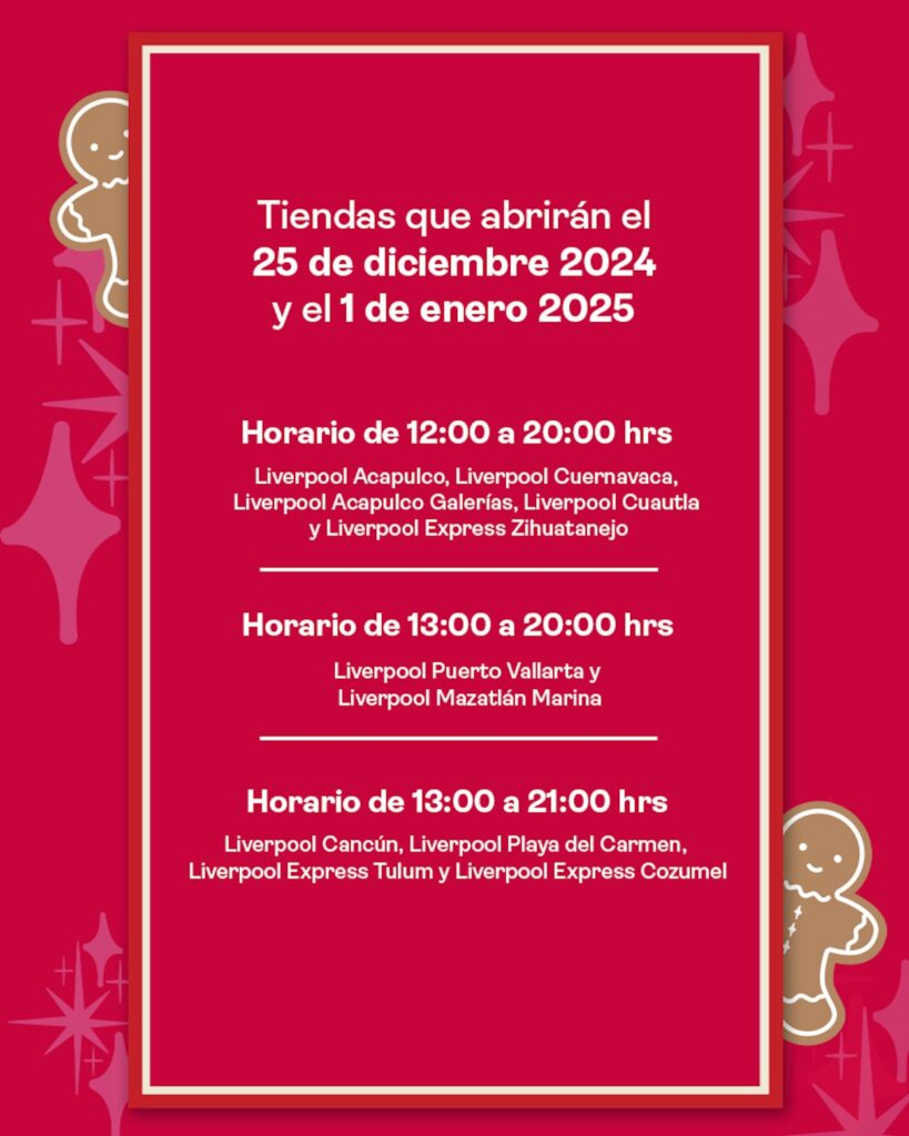 Liverpool: horario mañana, 31 de diciembre y 1 de enero 2025