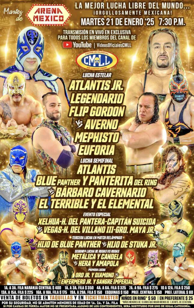 Arena México Lineup for January 21, 2025