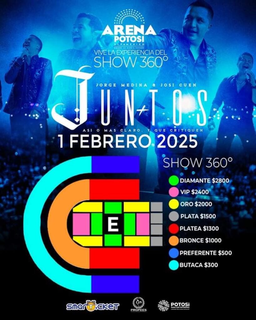 Boletos Josi Cuen y Jorge Medina en SLP 2025: precios Smarticket