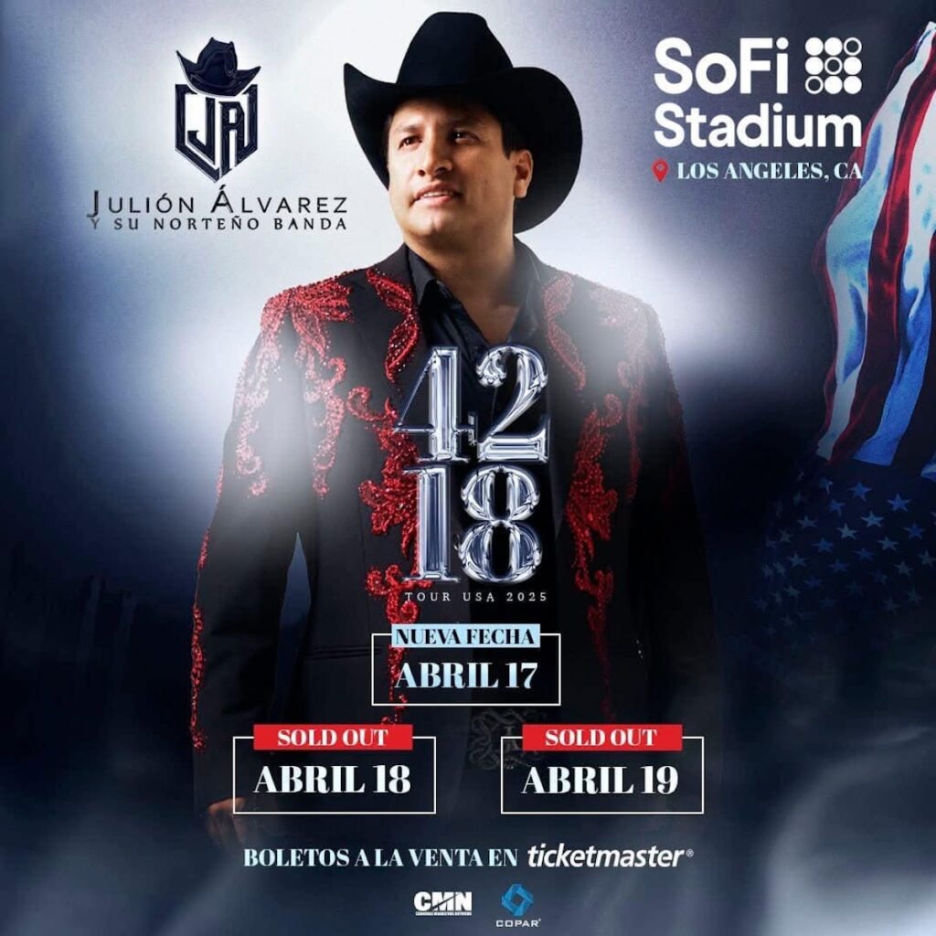 Boletos Julión Alvarez tour 2025 USA: precios, fechas, ciudades y dónde comprar 