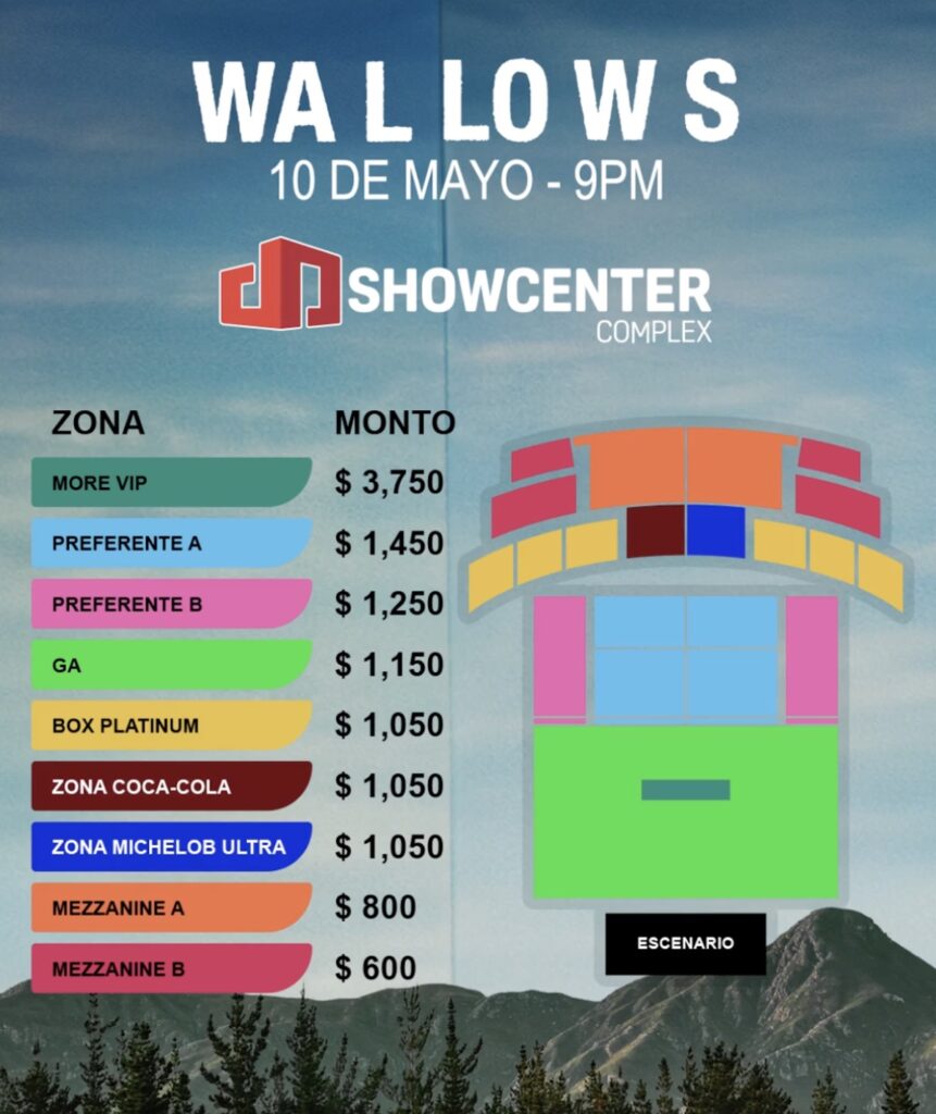 Boletos WALLOWS en México 2025: precios CDMX, Monterrey y Guadalajara