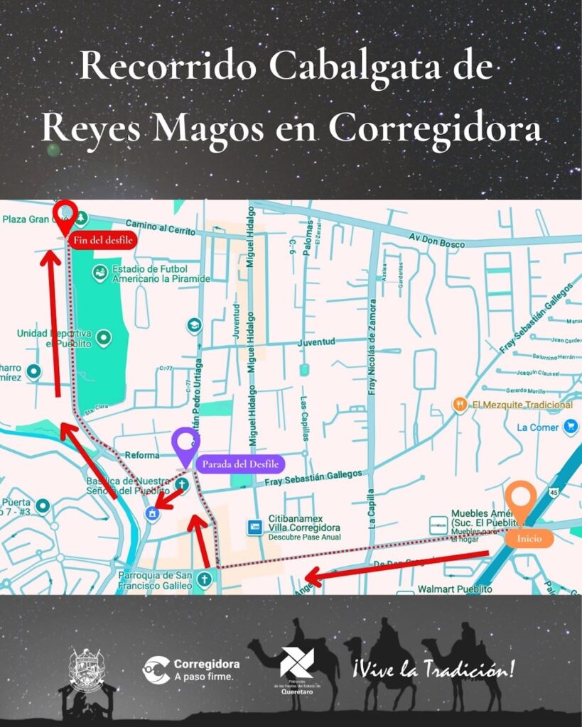 Cabalgata de Reyes Magos Corregidora, Querétaro, 2025: horario, ruta y clima