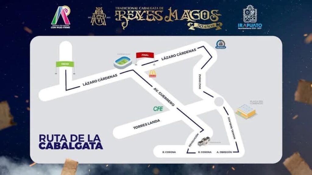 ¿Dónde ver en vivo la Cabalgata de Reyes Magos de Irapuato 2025?