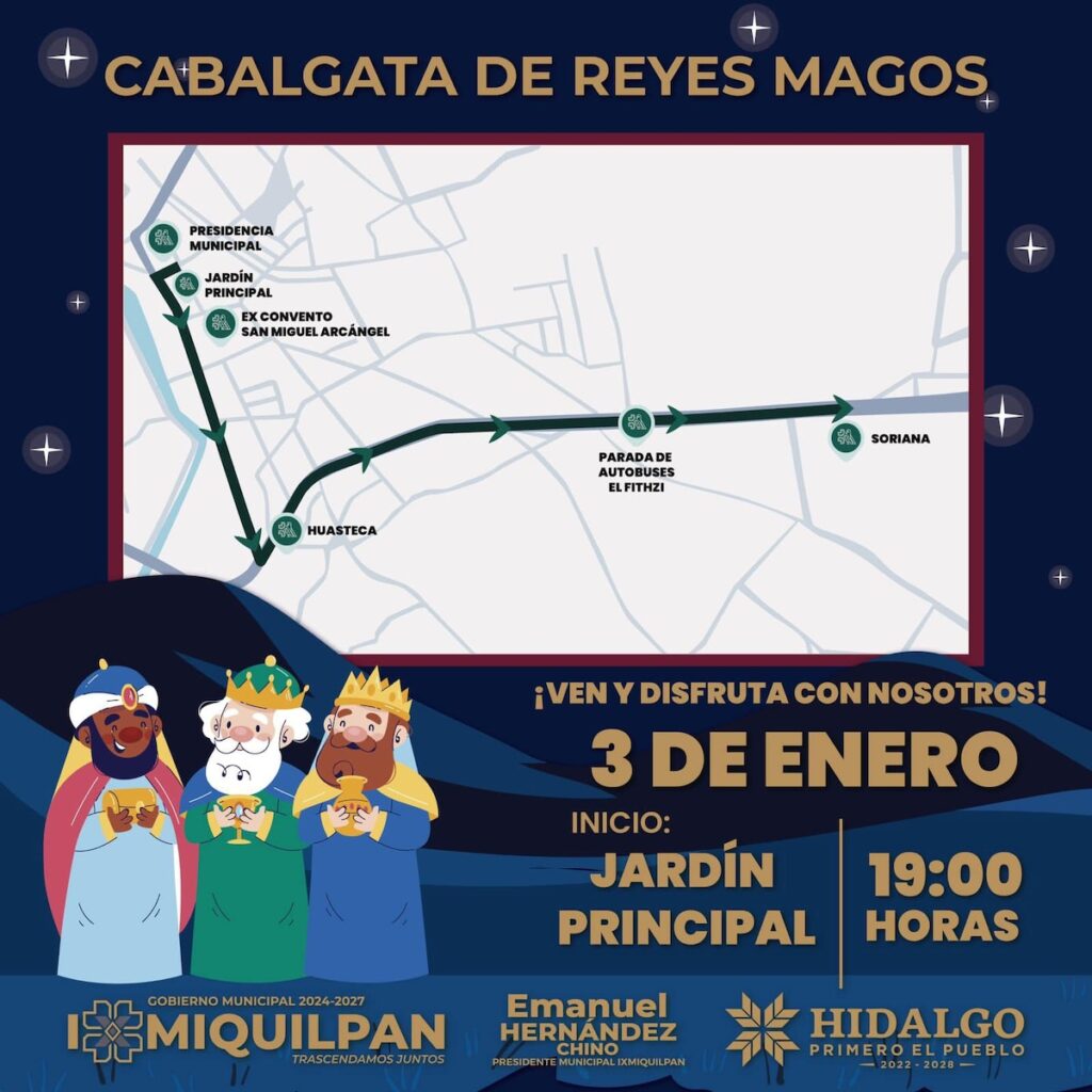 Cabalgata de Reyes Magos Ixmiquilpan 2025