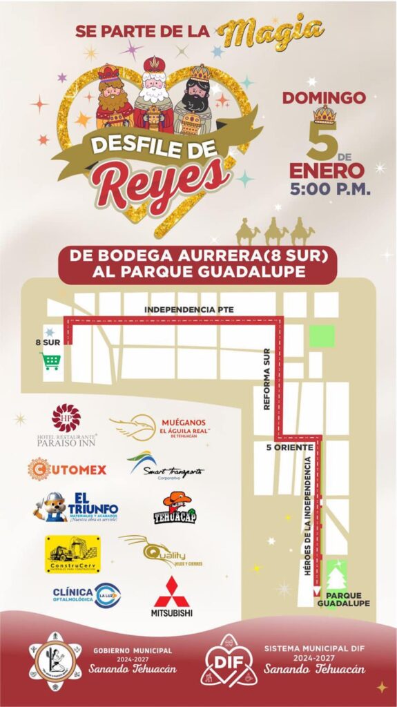 Desfile de Reyes Magos Tehuacán, Puebla, 2025: horario, ruta y clima