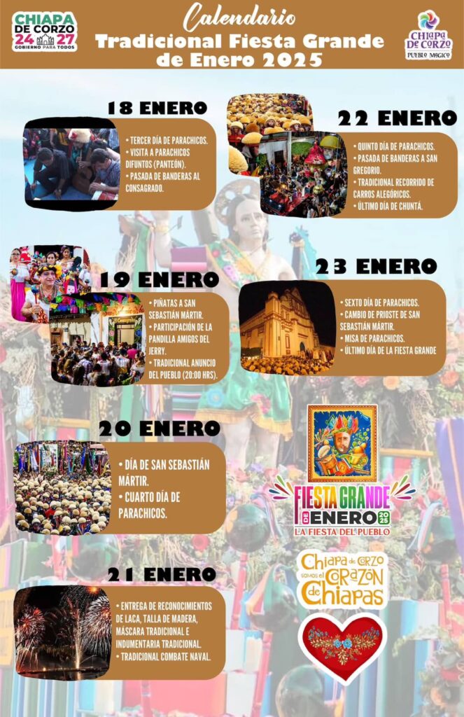 Fiesta Grande de Chiapa de Corzo 2025: cartelera de artistas, programa y fechas