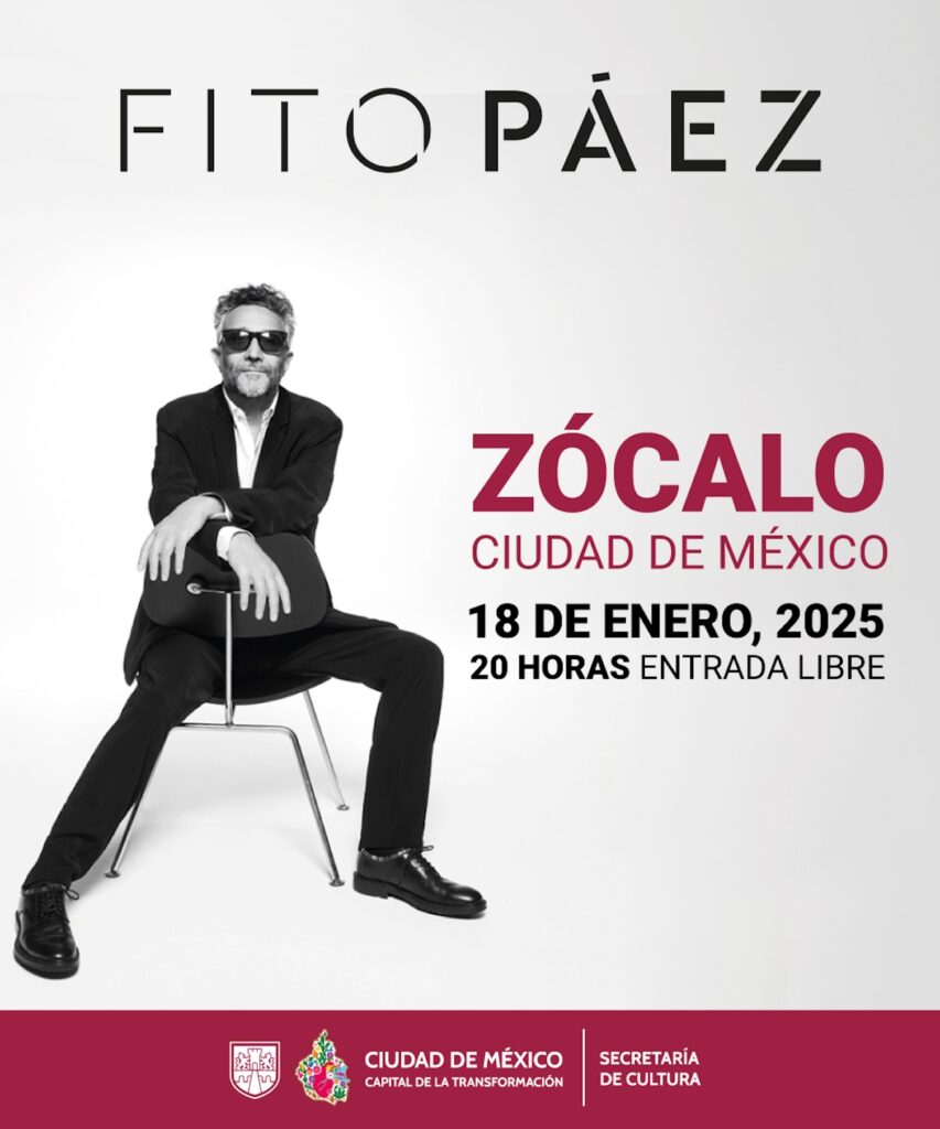 Fito Páez en el Zócalo de CDMX 2025: fecha y horario 