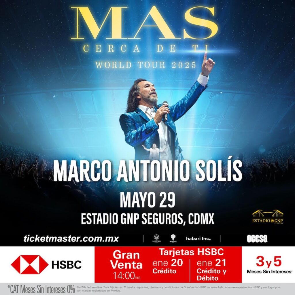 Precios boletos Marco Antonio Solís en el Foro GNP CDMX 2025